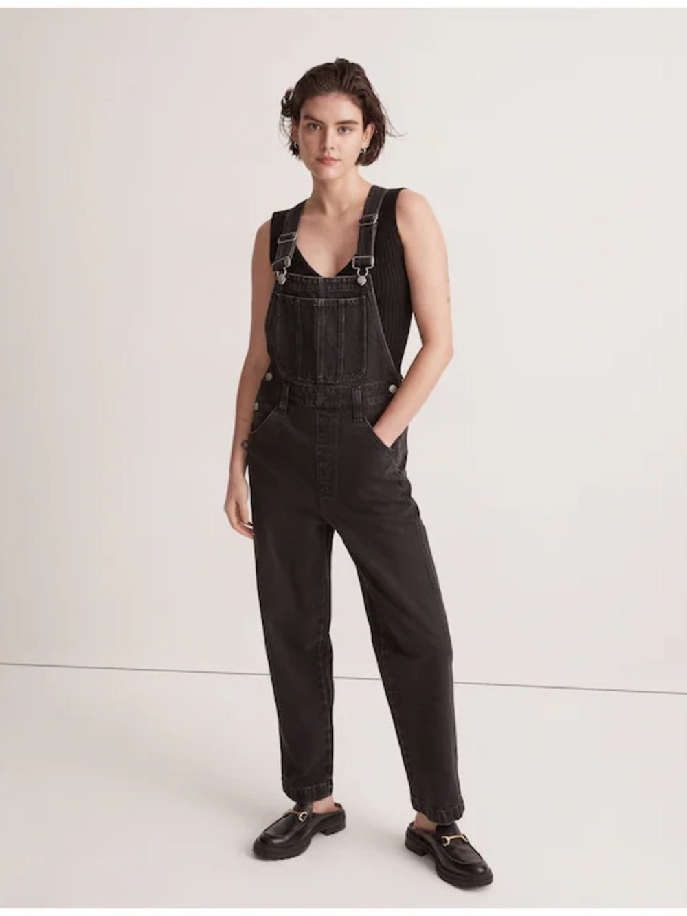 Madewell Straight-Leg Overalls in Lunar Wash